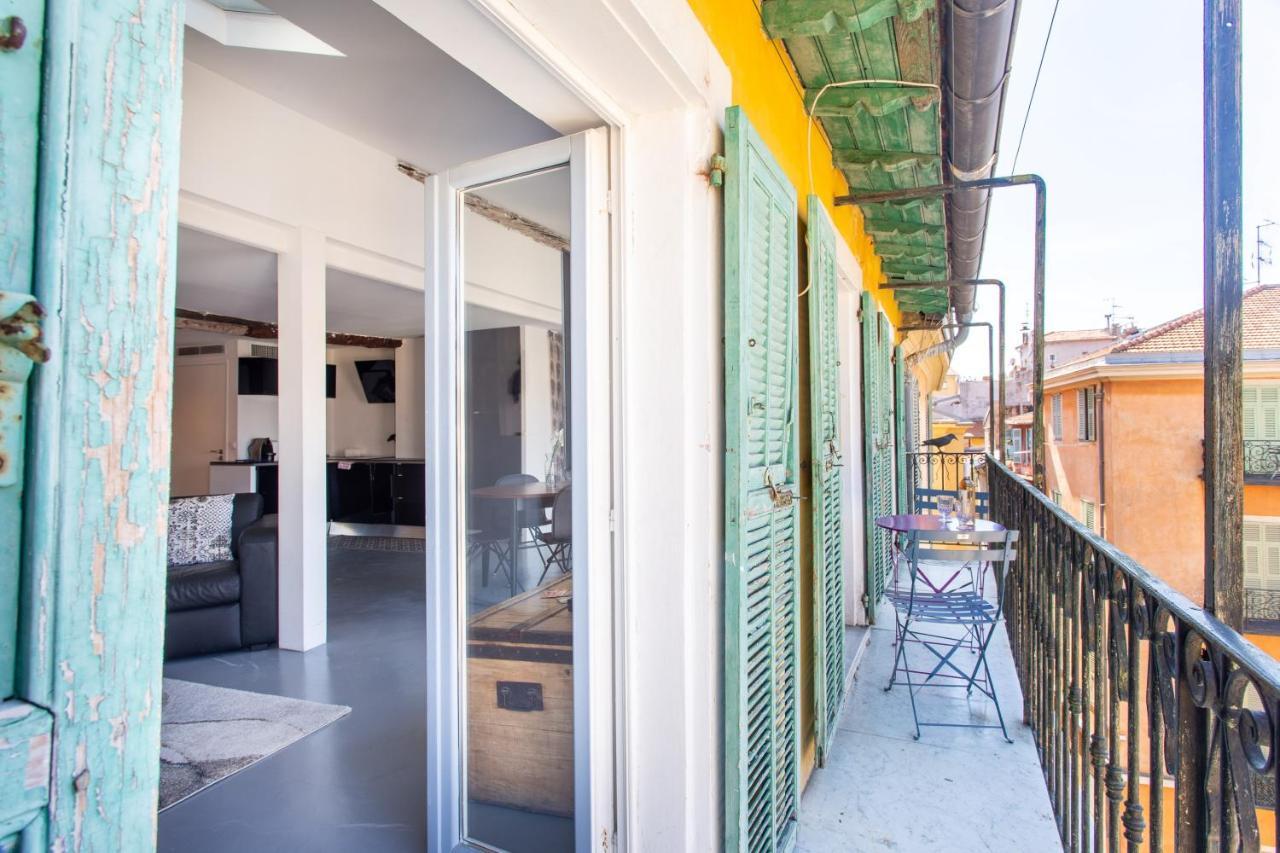 Ross 5- F2, Lumineux, Balcon, Loft, Clim, Vieux-ニース エクステリア 写真