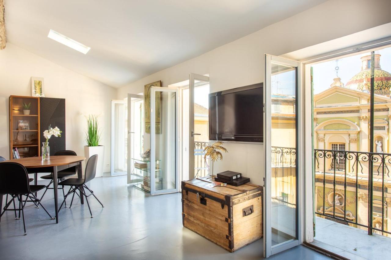 Ross 5- F2, Lumineux, Balcon, Loft, Clim, Vieux-ニース エクステリア 写真